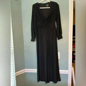 Adrianna Papell wide leg black jumpsuit size 4
